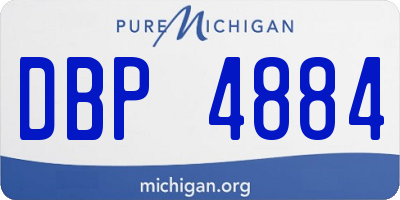 MI license plate DBP4884