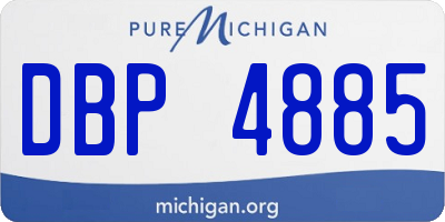 MI license plate DBP4885