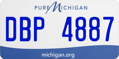 MI license plate DBP4887