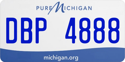 MI license plate DBP4888