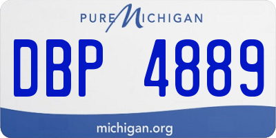 MI license plate DBP4889