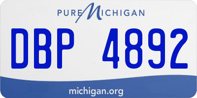 MI license plate DBP4892