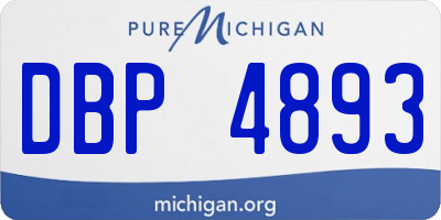 MI license plate DBP4893