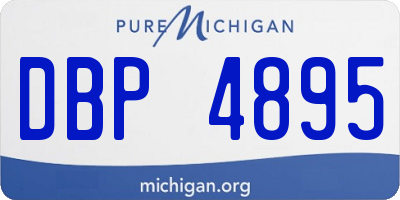 MI license plate DBP4895