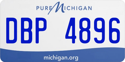 MI license plate DBP4896