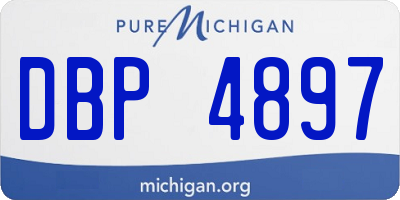 MI license plate DBP4897
