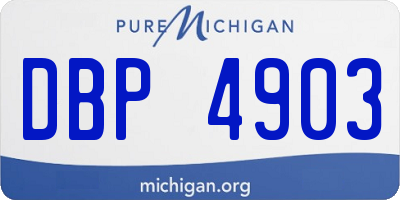 MI license plate DBP4903