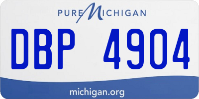 MI license plate DBP4904