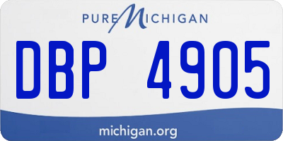 MI license plate DBP4905