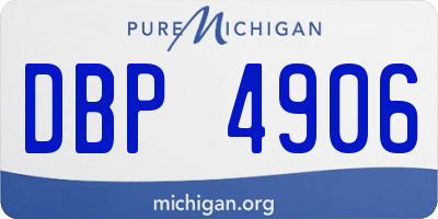 MI license plate DBP4906