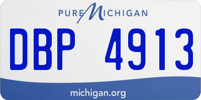 MI license plate DBP4913