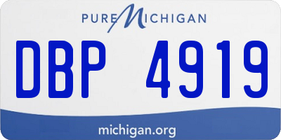 MI license plate DBP4919