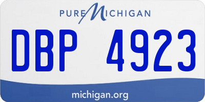 MI license plate DBP4923