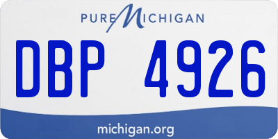 MI license plate DBP4926