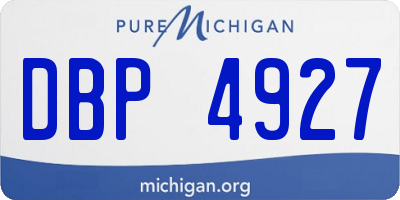 MI license plate DBP4927