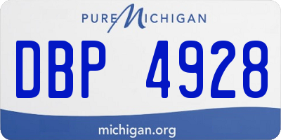 MI license plate DBP4928