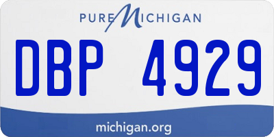 MI license plate DBP4929