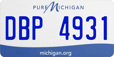 MI license plate DBP4931