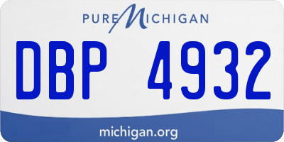 MI license plate DBP4932
