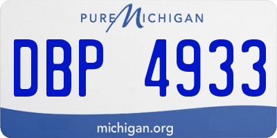 MI license plate DBP4933