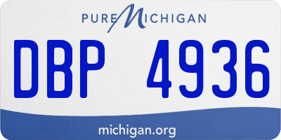 MI license plate DBP4936