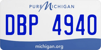 MI license plate DBP4940