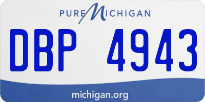 MI license plate DBP4943