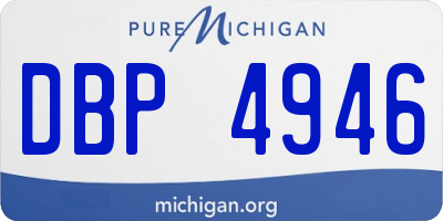 MI license plate DBP4946