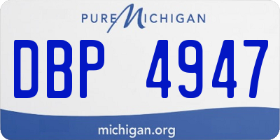 MI license plate DBP4947