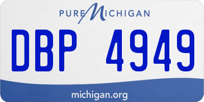 MI license plate DBP4949