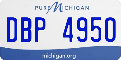 MI license plate DBP4950