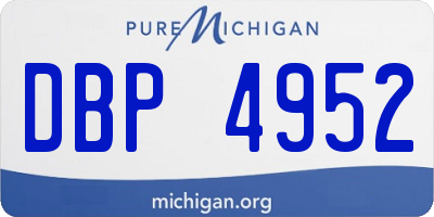 MI license plate DBP4952