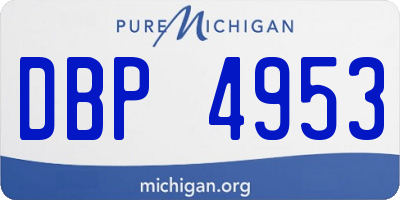 MI license plate DBP4953