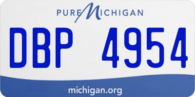 MI license plate DBP4954