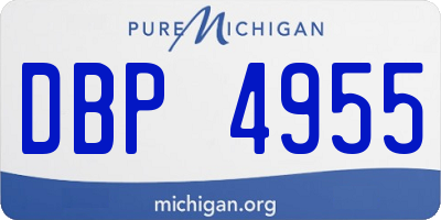 MI license plate DBP4955