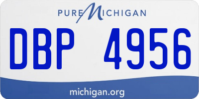 MI license plate DBP4956