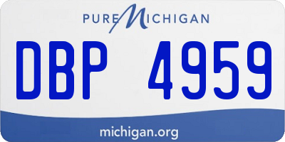 MI license plate DBP4959