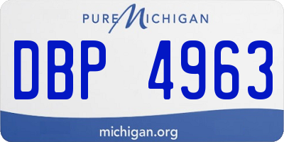 MI license plate DBP4963