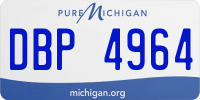 MI license plate DBP4964