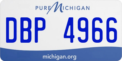 MI license plate DBP4966