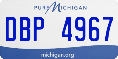 MI license plate DBP4967