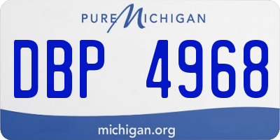 MI license plate DBP4968