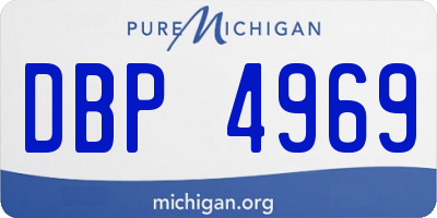 MI license plate DBP4969