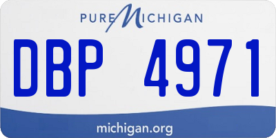 MI license plate DBP4971