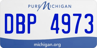 MI license plate DBP4973
