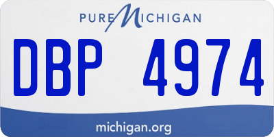 MI license plate DBP4974