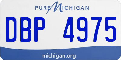 MI license plate DBP4975