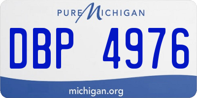 MI license plate DBP4976