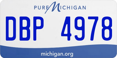 MI license plate DBP4978