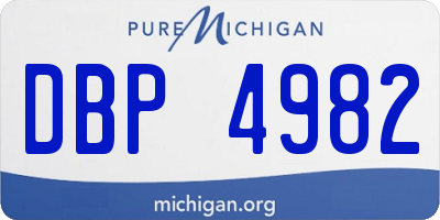 MI license plate DBP4982